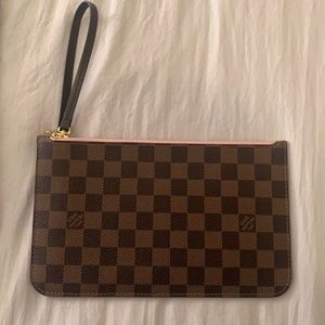 Louis Vuitton wristlet with ballerina pink interior